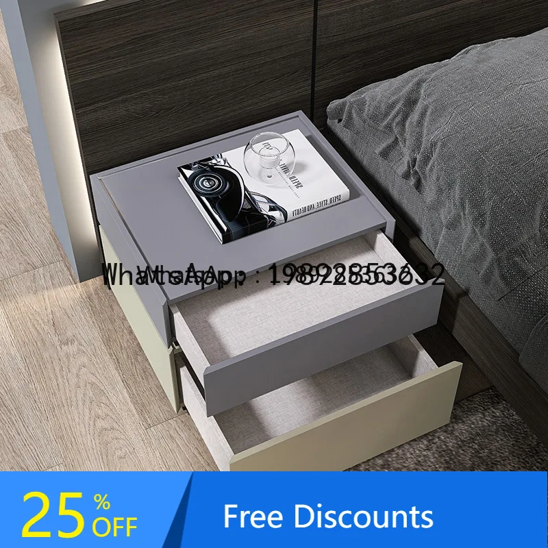 Minimalist Painted Bedside Table  Cabinet Modern Simple Castle Building Block Designer Storage Cabinet
