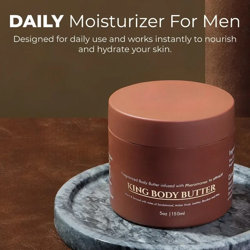 

King Cologned Body Butter Moisturizer for Delicate Tender Skin, Luxurious Body Creams