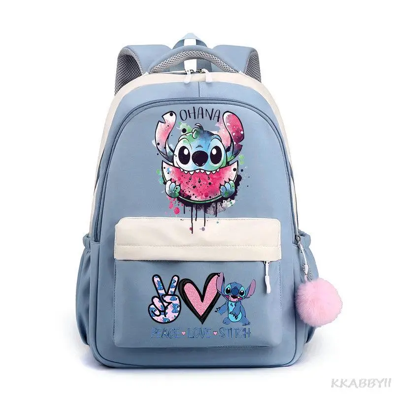 Lilo And Stitch Backpack Travel Waterproof Patchwork Casual Daypack SchoolBag Teens Laptop Mochilas