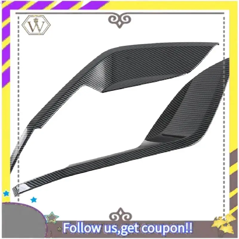 

ABXV-Carbon Fiber ABS Front Fog Light Trim Bezel Cover Trim Stickers For BYD Dolphin Atto1 EA1 2022 2023