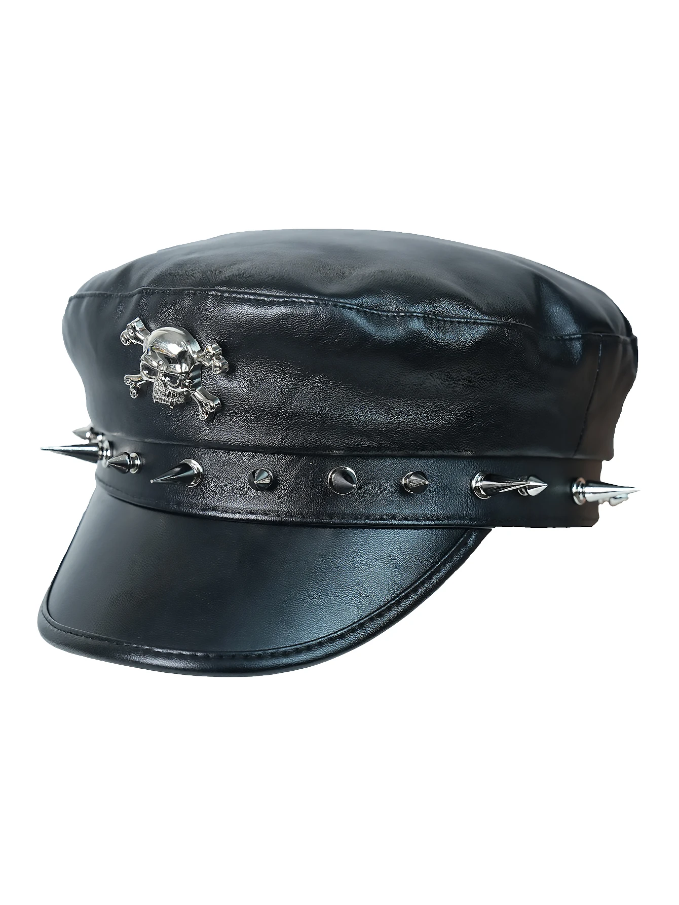 Long Spikes River Skull Hiphop Dance Performance Fashion Cap Cool Punk Hat