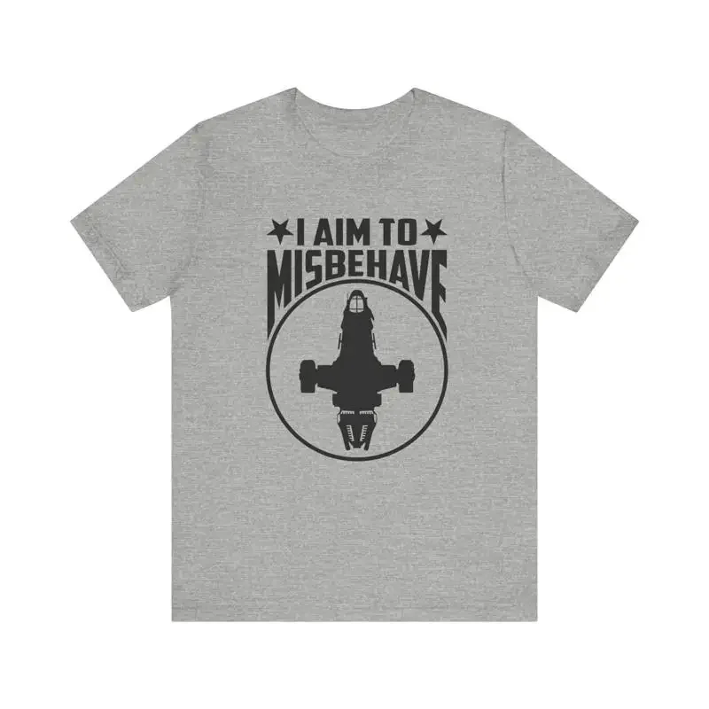 I Aim To Misbehave Firefly T shirt Serenity Funny Sci fi