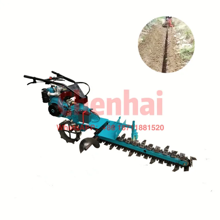 

Farm Mini Trencher Cable Chain Trencher Machine Agricultural small walk behind chain trencher