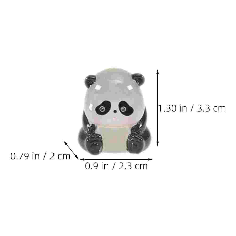 6-teiliges Mikrolandschafts-Panda-Einhorn-Kuchenaufsatz, Tiermodell, Figur, bezaubernde Statue, Mini-schöne Verzierung, zum Dekorieren