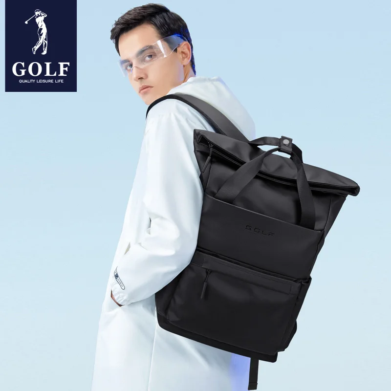 GOLF Fashion Backpacks Men Stylish Laptop Backpack 15 6 Inches Oxford Back Pack Black Waterproof Commuter Travel Anti Theft Bag