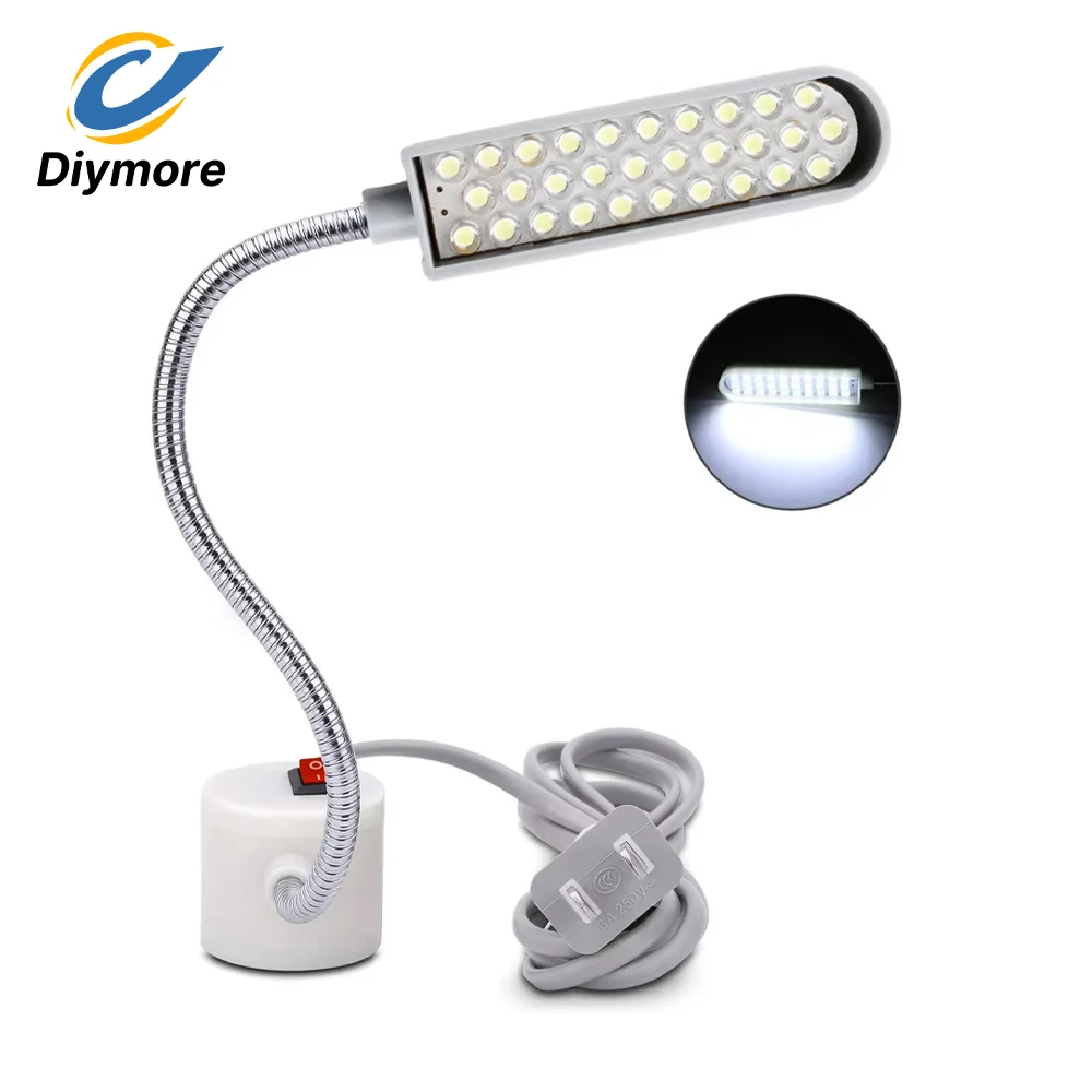 2/1PCS 30 LED Industrial Sewing Machine Lighting Lamp Clothing Machine Work Light 360° Flexible Gooseneck Industrial Lights
