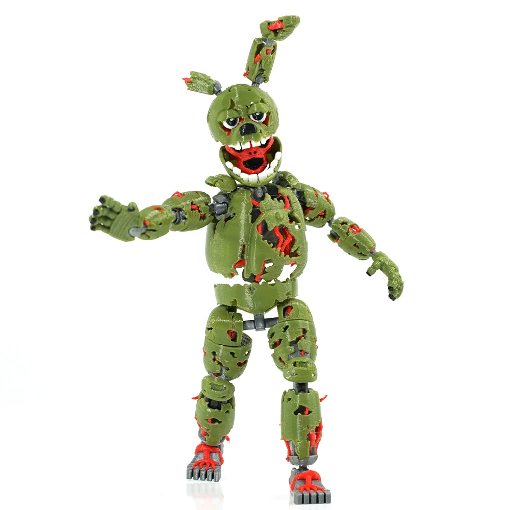 ألعاب بيتزا سبرينغ تراب مطبوعة ثلاثية الأبعاد من FNAF Freddy Fazbear شخصيات الحركة نموذج أنيمي دمية محظوظة 13 هدايا حلي متعددة المفاصل #4