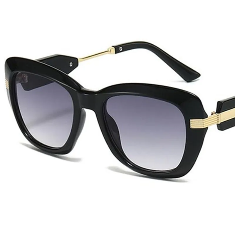 

Fashion Sun Glasses Women Anti-UV Spectacle Cat Eye Eyeglasses Oversize Frame Ornamental Personality Temples Sunglasses