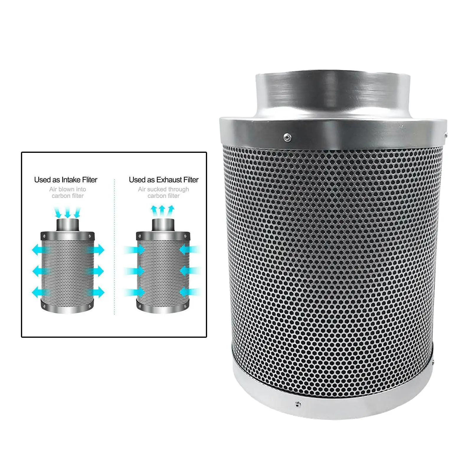 4/6/8Inch Air Carbon Filter Odor Control 38mm Thick Activated Charcoal