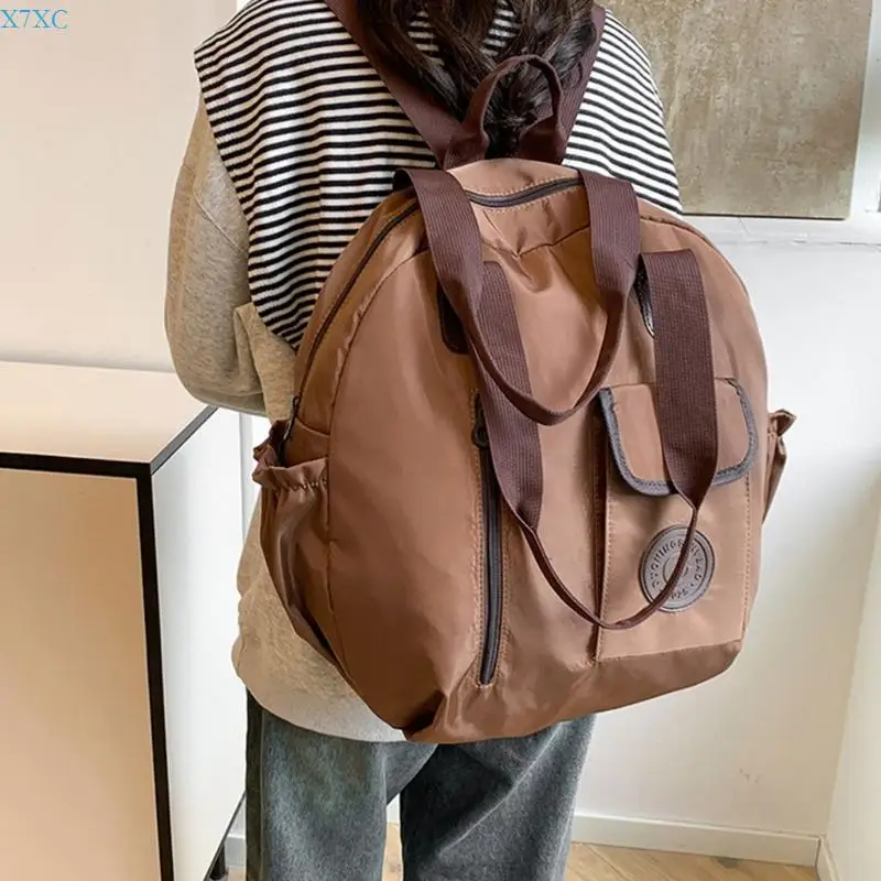 X7XC Functional Nylon Shoulder Bag Backpack with Large Capacity Storage Space
