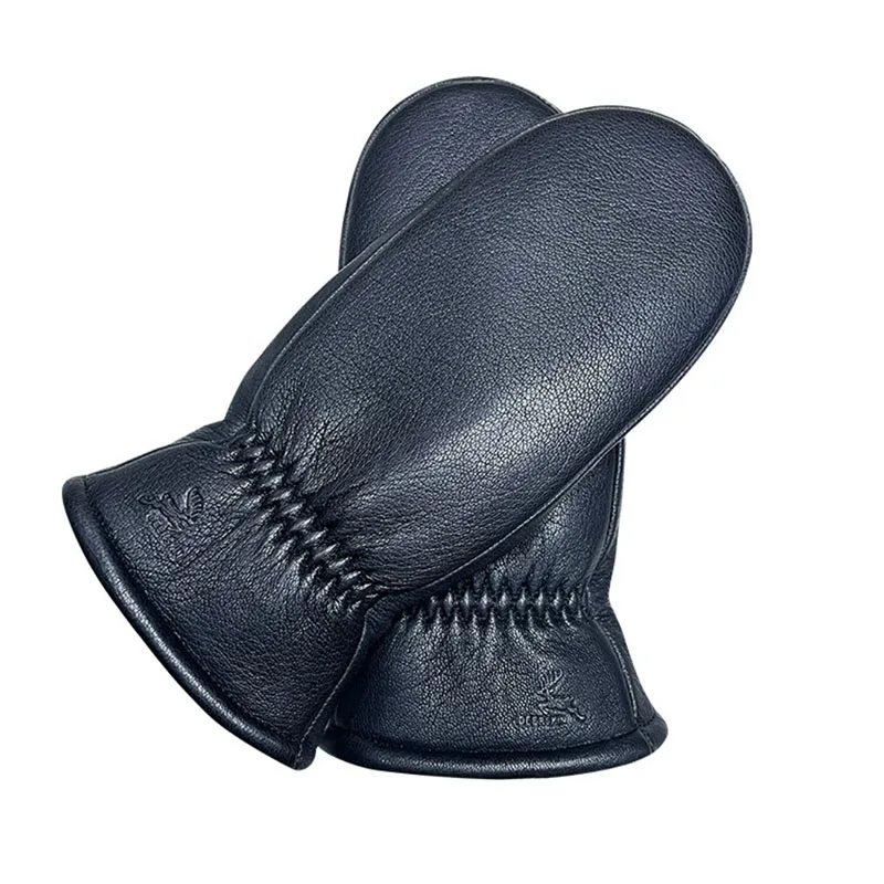 

Winter Thickening Warm Deerskin Pattern Women's Sheepskin Mittens Sheepskin-fur in one Gloves Sheep Fur Wool Gloves