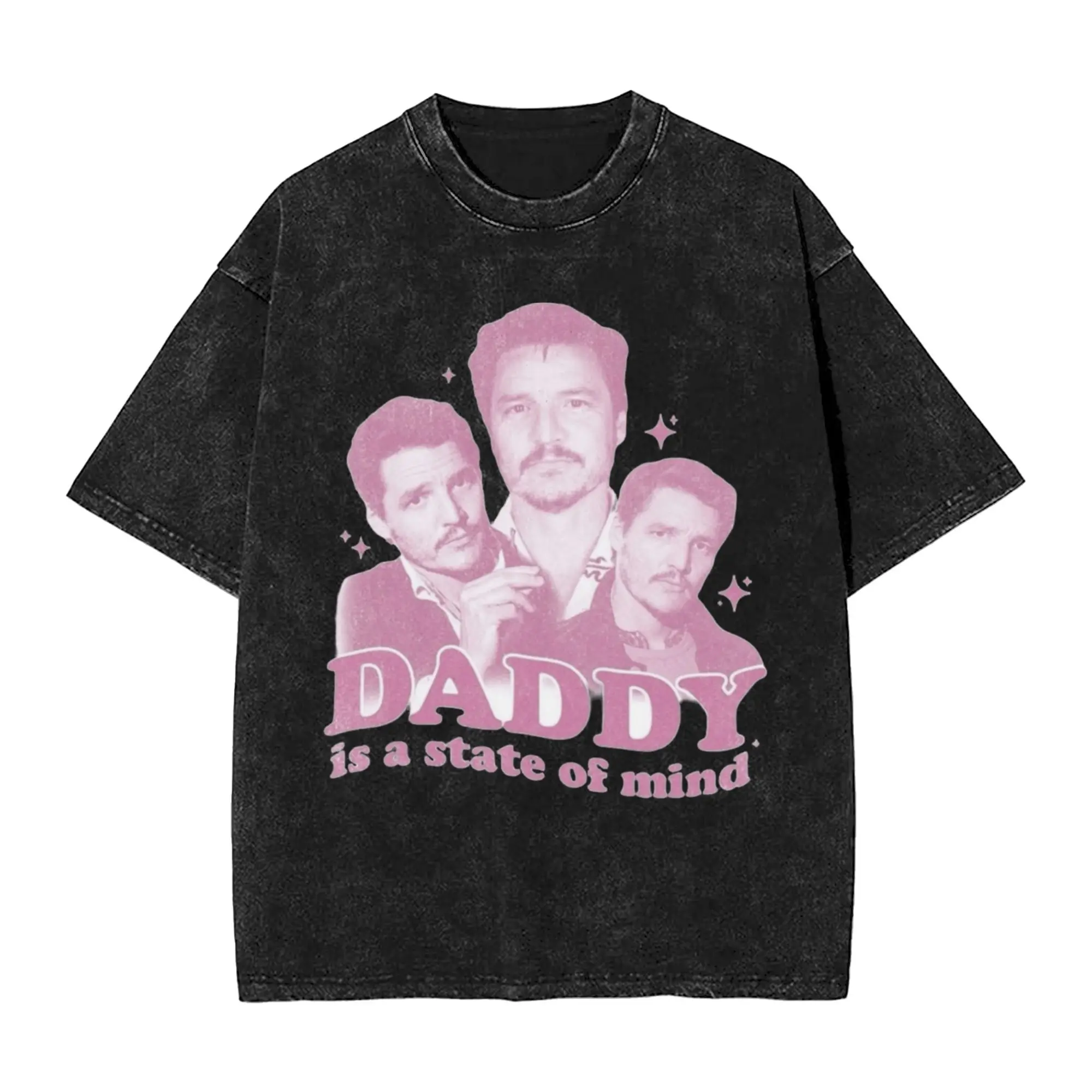 

Pedro Pascal Daddy is A State Of Mind T Shirt Men's Pure Cotton Amazing T-Shirt Round Collar Tees Short Sleeve Clothes Printed