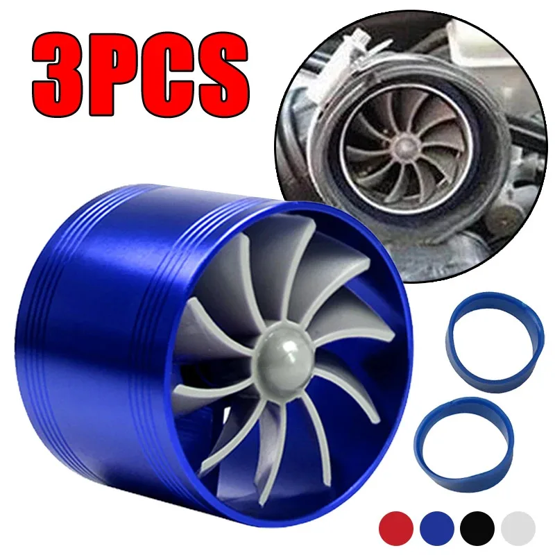 

3 pcs/set Universal Car Single Sided Turbo Conversion Auto Air Intakes System Power Supercharger Car Truck Engines Accessories