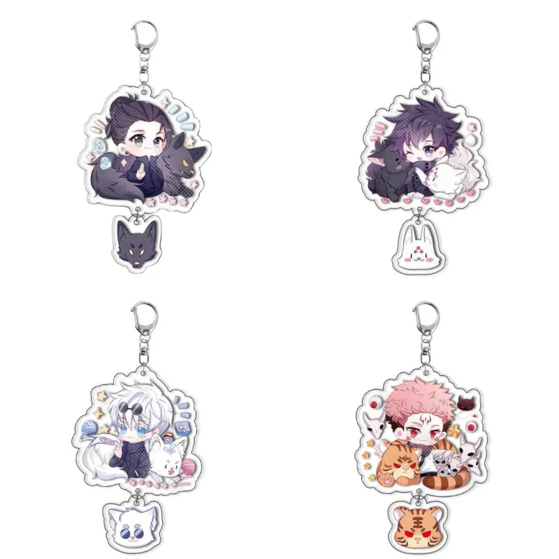

Recycled Acrylic Keychain for Jjk Suguru Geto Megumi Fushiguro Satoru Gojo Ryomen Sukuna Keychain Couple Pendant Gift