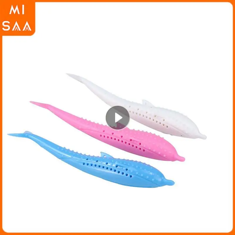 Cat Teeth Brushing Toy Cat Toys Silicone Fish Simulation Technology Breathable Side Holes Chew Resistant Cat Toys Cat Toothbrush