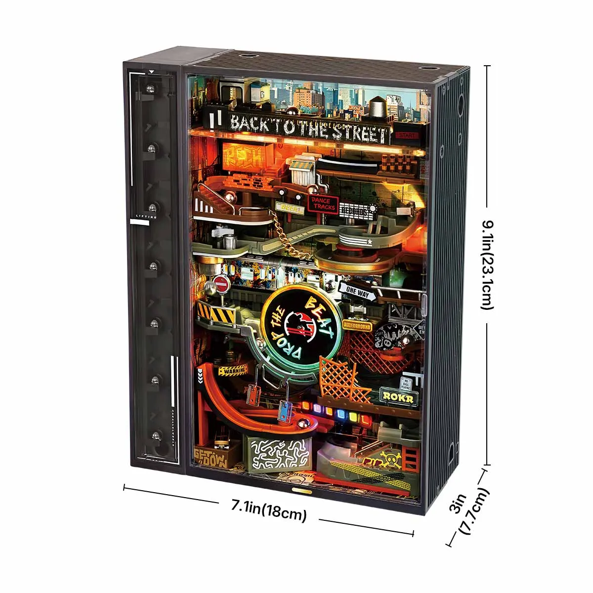 Robotime Rokr Marble Run Model Kits Hiphop Straat Gaming Decor Bureau Decoratie Parallelle Wereld MR03S 134pcs Voor volwassenen
