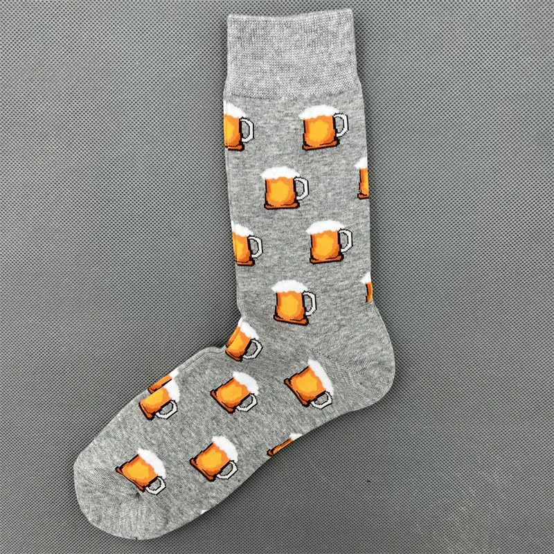 1Pair Men Socks Casual Gentleman Funny High Quality Color Puzzle Socks Business Party Dress Happy Cotton Socks For Men Gift Sock