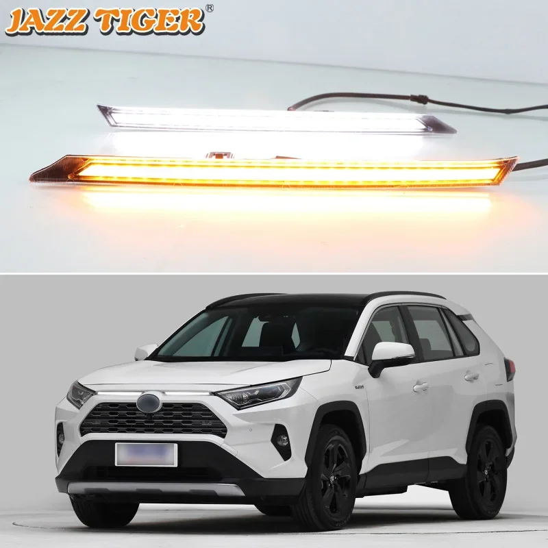 

Daytime running lights For Toyota RAV4 2019 2020 Drl with turn signals for cars Cover Decoration lights cover lamp headlights