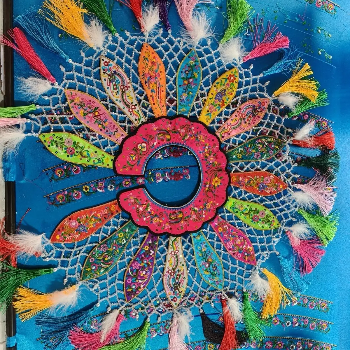 New Dong and Miao clothing shawl outer shawl beads shawl ethnic minority characteristic clothing