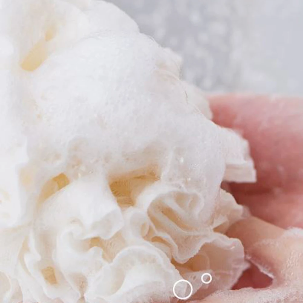 

Bath Ball Loofahs Exfoliate Soft Exfoliating Sponge Mesh Shower Hanging Delicate