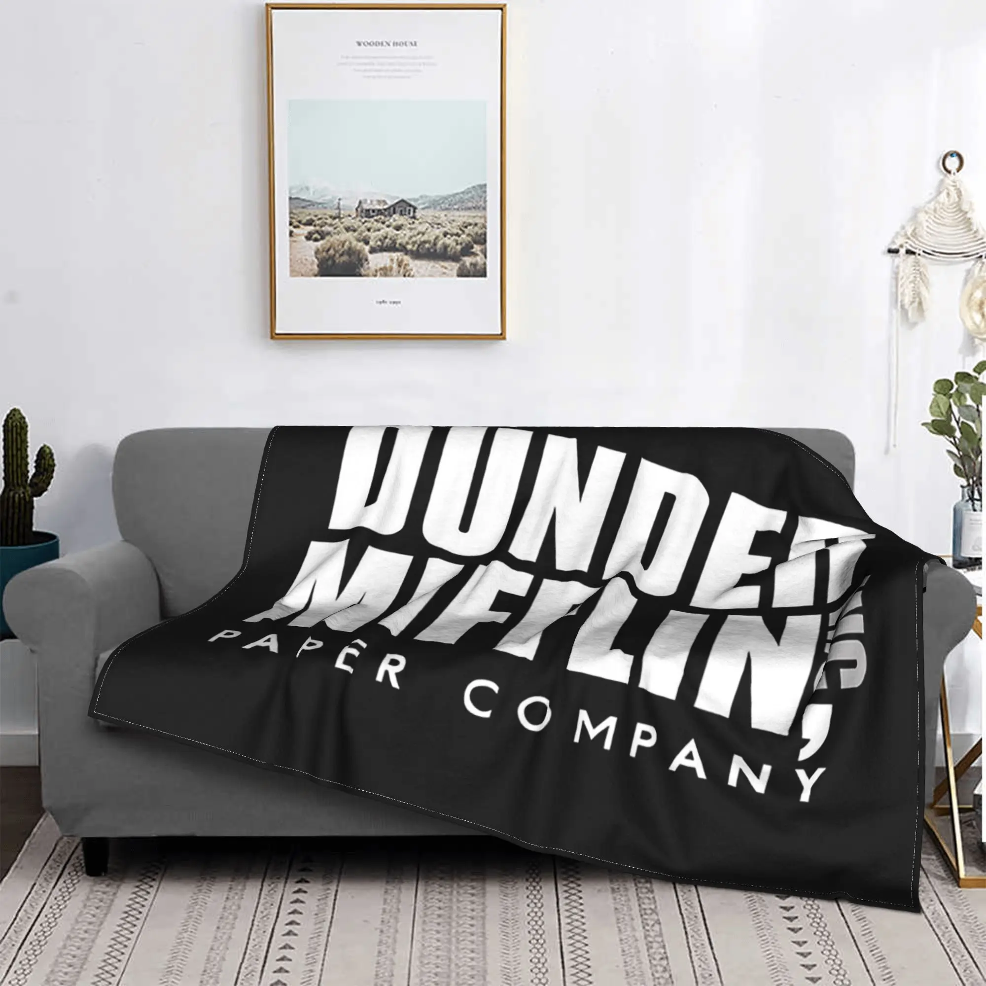 

Одеяло с логотипом Dunder Mifflin, супер мягкое фланелевое одеяло для дивана, постельное белье, уличное покрывало, одеяло
