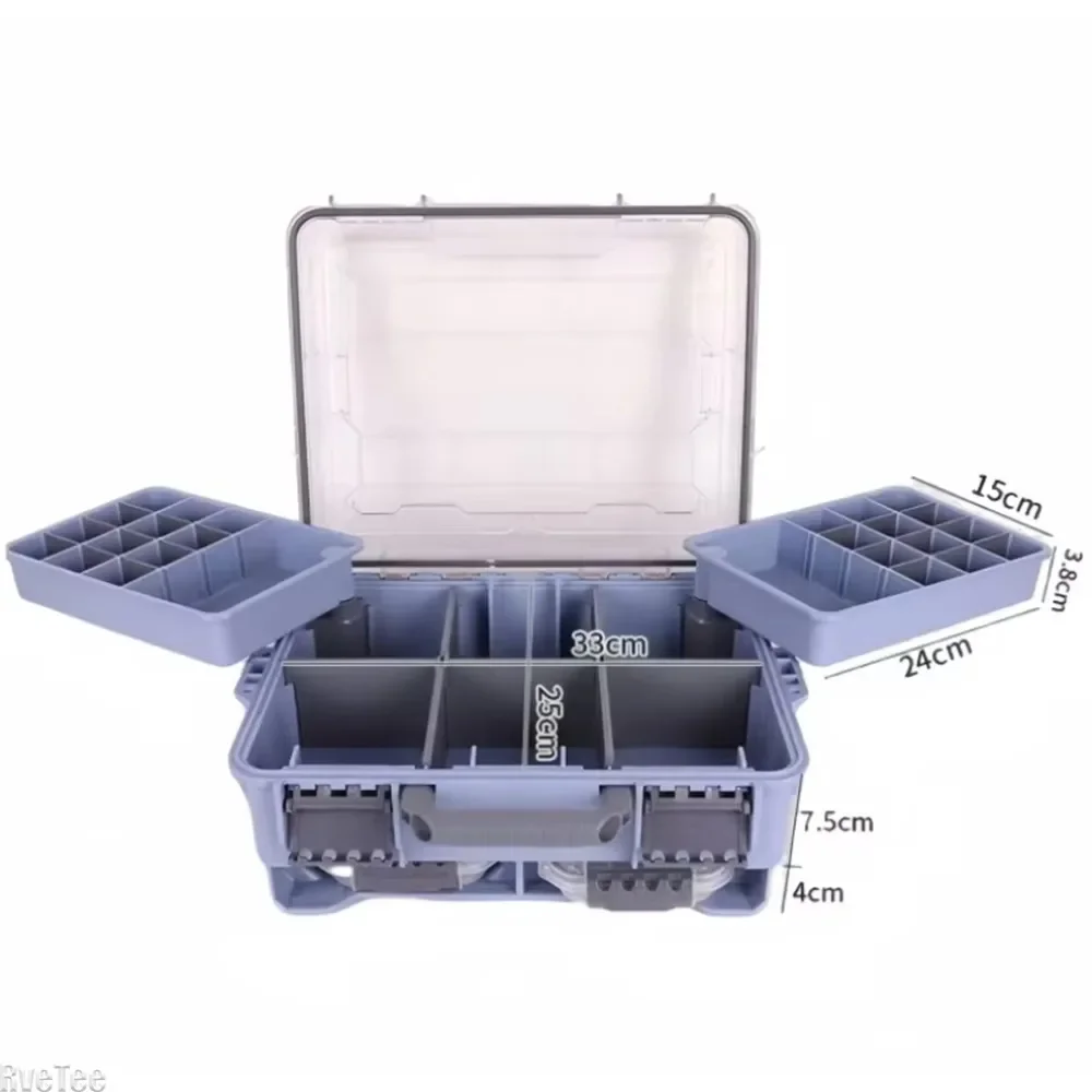 Multi-function Waterproof Lure Box Fishing Tackle Tool Box Large Capacity Outdoor Portable Camping Bait Accessories Storage Box