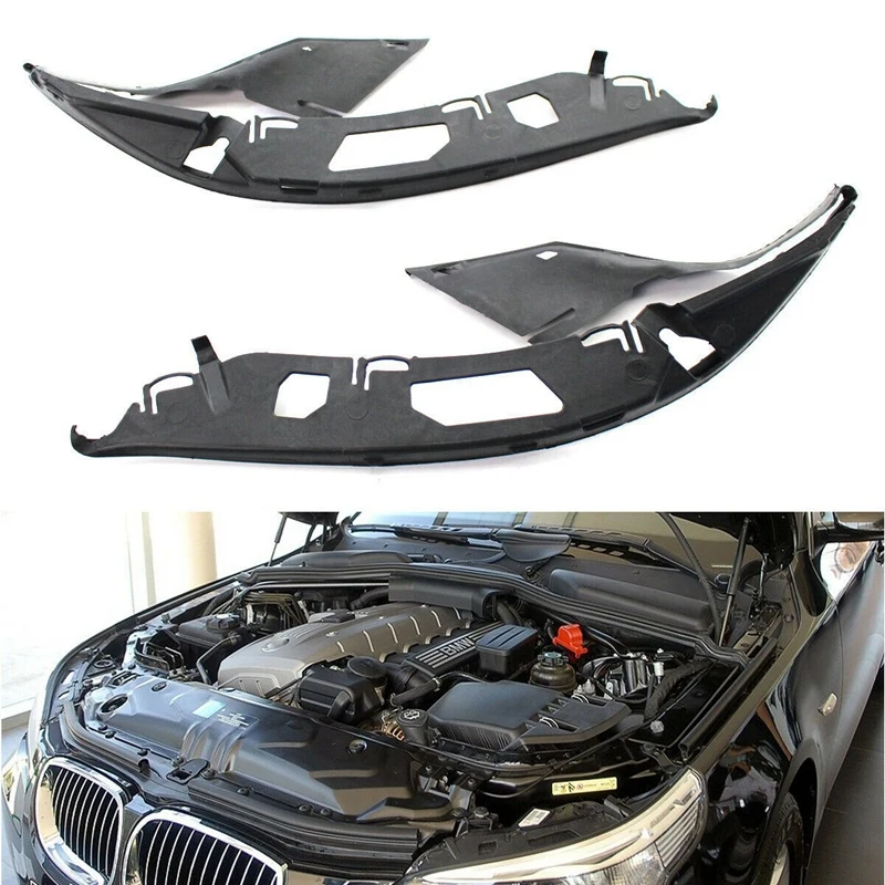 Pair L+R Upper Headlight Lens Shell Cover Seal Gasket For -BMW E60 5-Series 2004-2010 63126934511 63126934512