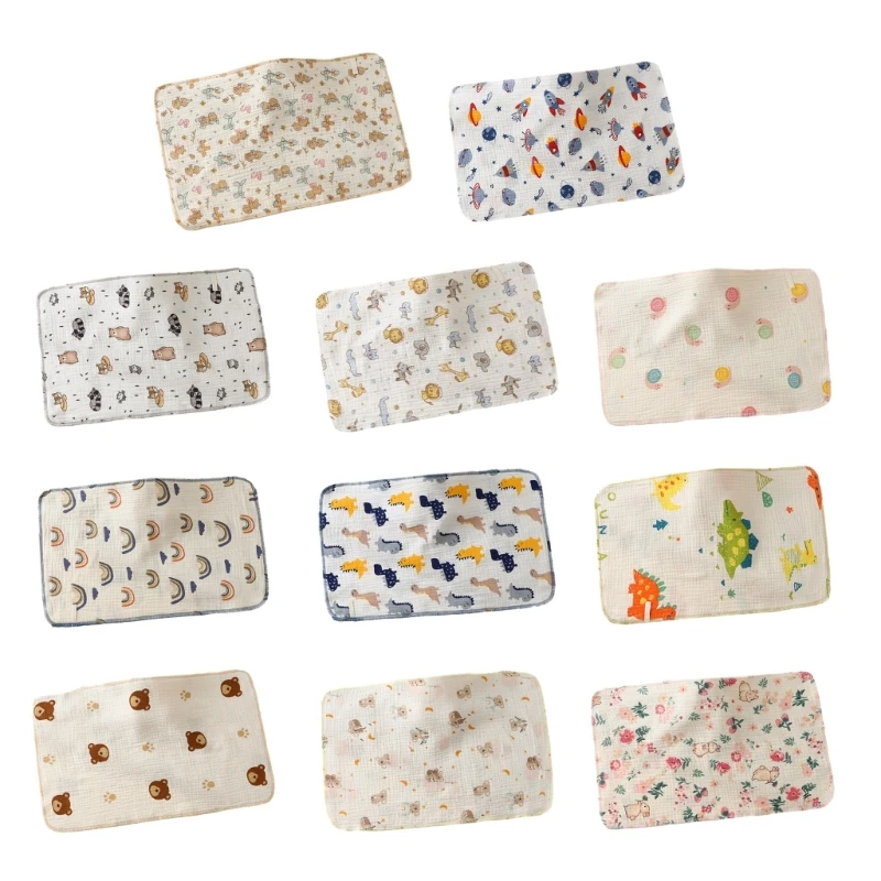 Soft & Quick Drying Baby Washcloth Absorbent Infant Gauze Towel Burp Cloth Perfect for Bath Time Feeding Diaper Changes D5QA