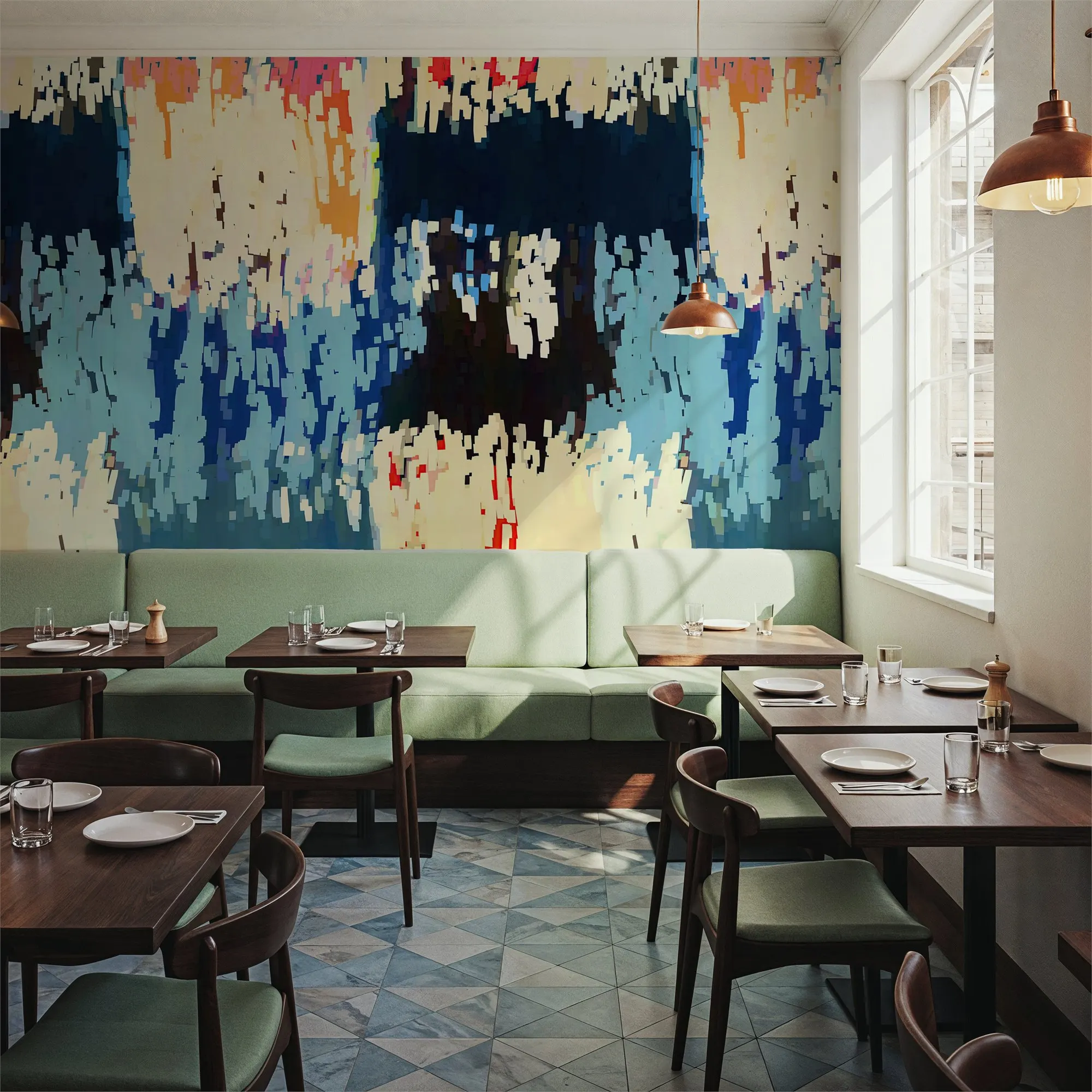 Custom Digital Cascade Wallpaper for Walls Made to Measure Large Wall Mural