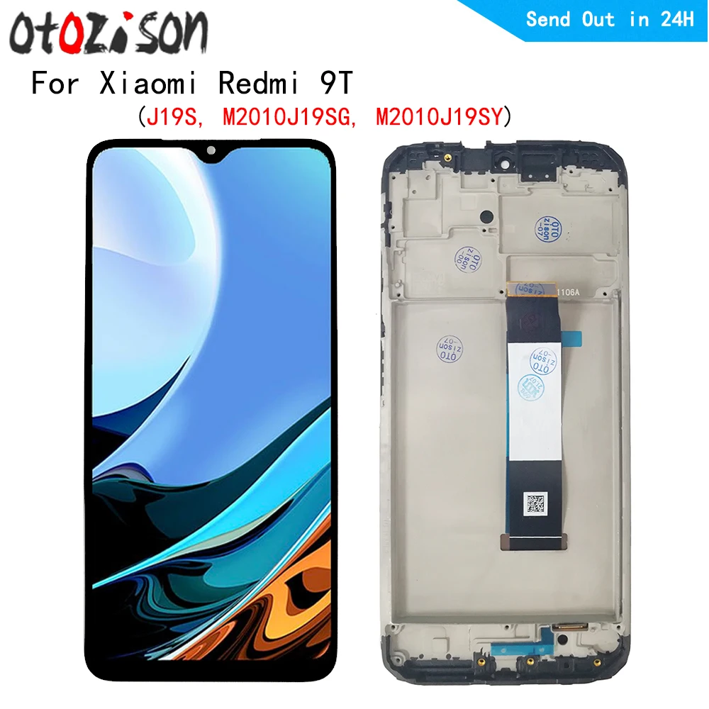 

6.53" IPS LCD For Xiaomi Redmi 9T J19S, M2010J19SG, M2010J19SY LCD Display+Touch Panel Screen Digitizer with Frame Assembly