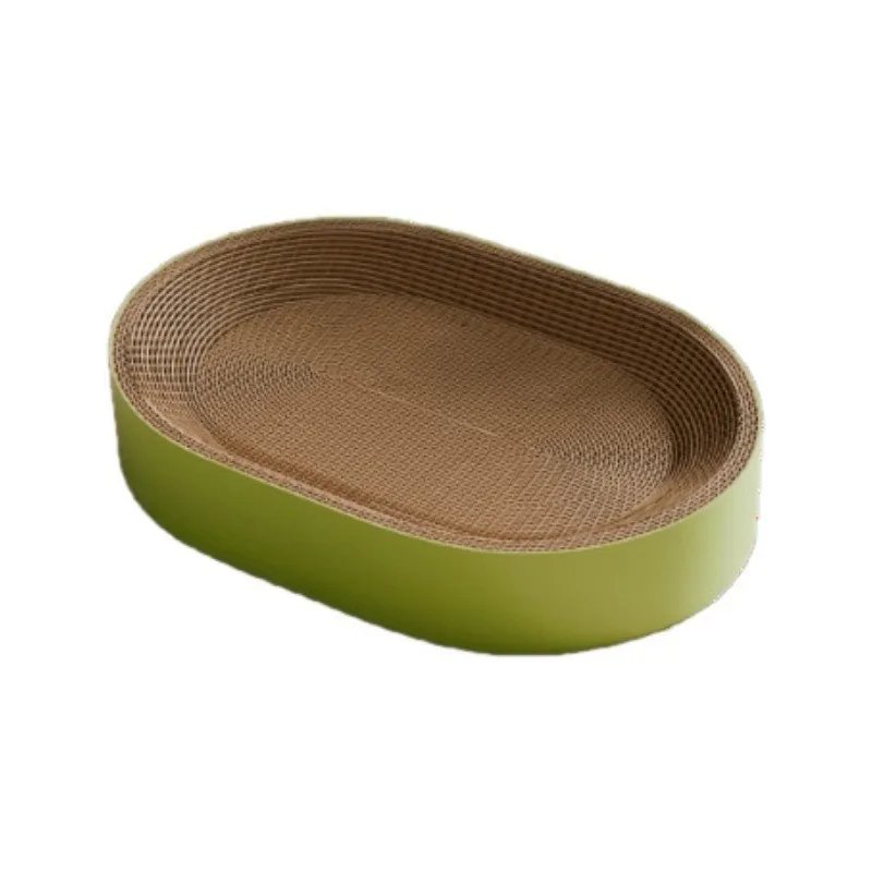 

Oval anti-cat scratching board, wear-resistant and non-crumbling, corrugated cat scratching plate