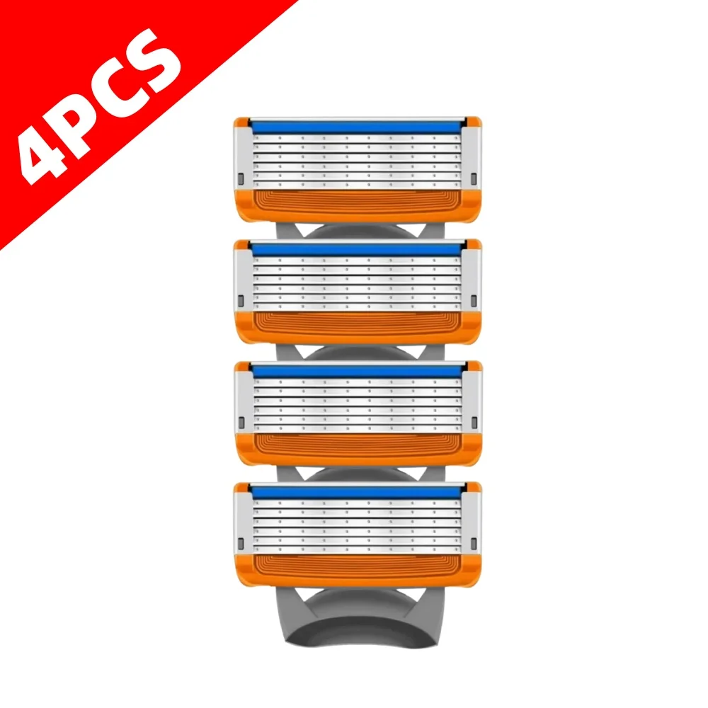 Высококачественная 5-слойная ручная бритва с 4 сменными лезвиями, фирменная универсальная ручка и головка