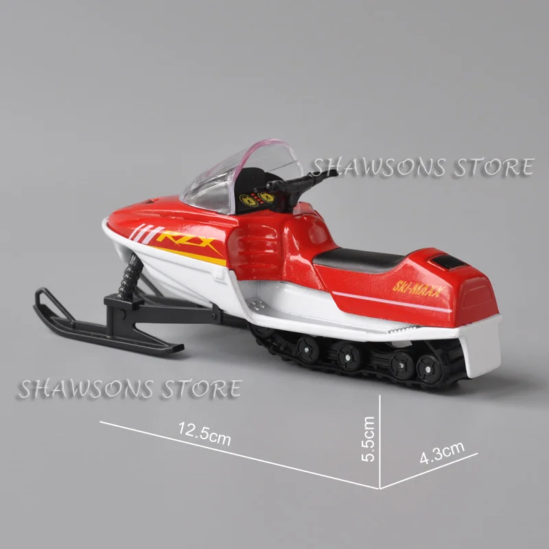 1:24 Diecast Model Toys Snowmobile Snow Bike Miniature Replica Collectible