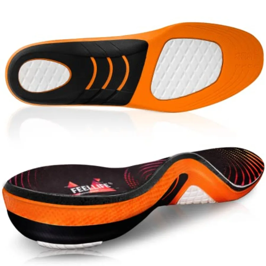 

Plantar Fasciitis Relief Shoe Insoles [1-Pair], Arch Support Insoles, Running Athletic Gel Shoe Inserts, Orthotic Inserts for A