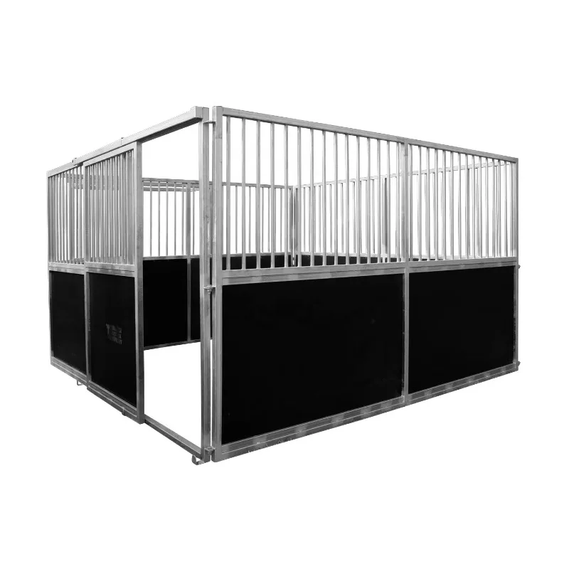 Customization Hot Dip Galvanized Portable Horse Stable with Plywood Steel Horse Stall Horse Panel