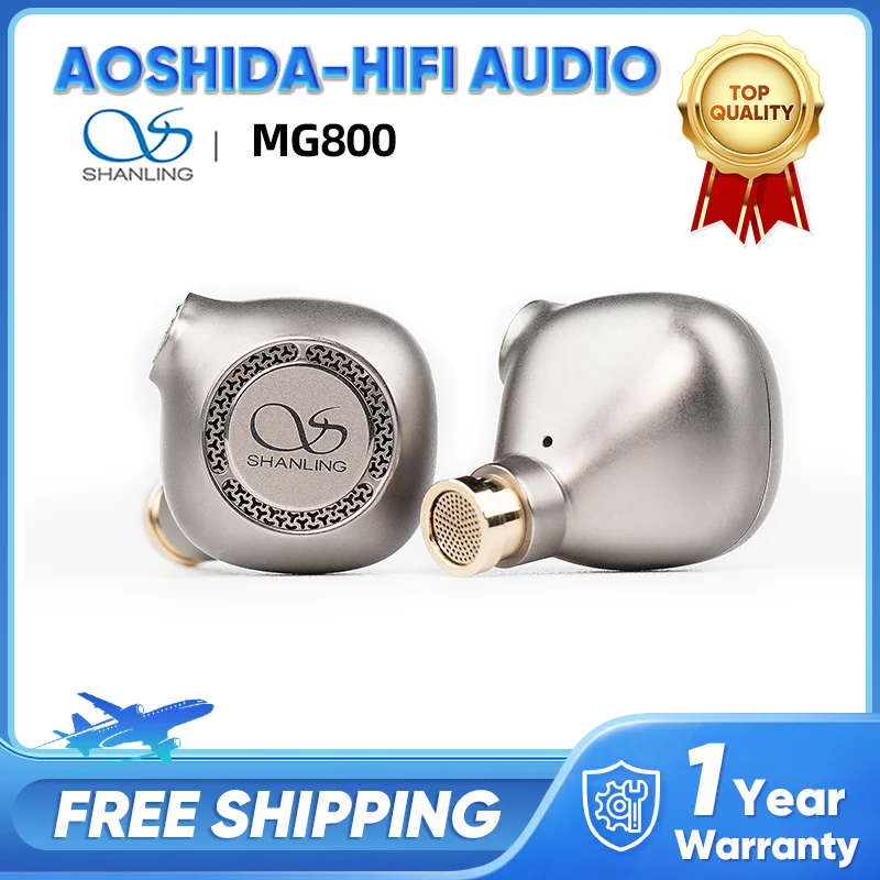 

SHANLING MG800 34TH Flagship In-ear Earphone IEM Dual N48 Magnet Dynamic Drivers 2.5+3.5+mm Plug MMCX Furukawa Cable Earbud