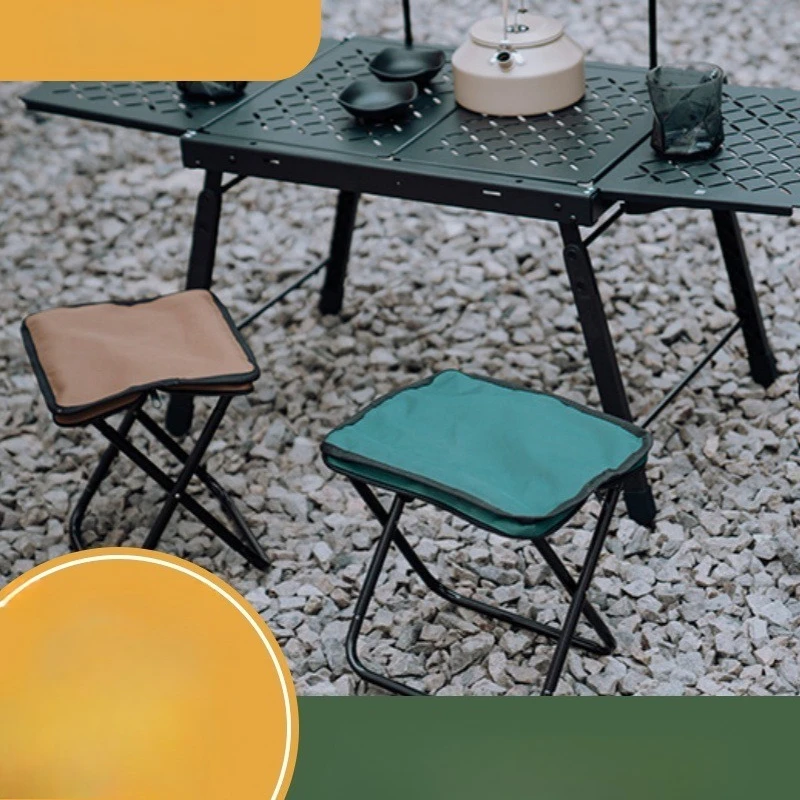 

New Small Maza Outdoor Multifunctional Aluminum Alloy Folding Stool Portable Portable Travel Camping Retractable Small Maza