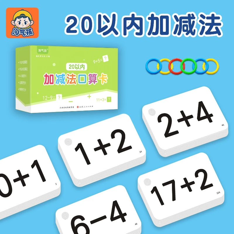 Mixed Mnemonic Table for Addition and Subtraction Within 20, First Grade Math Card for Children Learning Addition & Subtraction