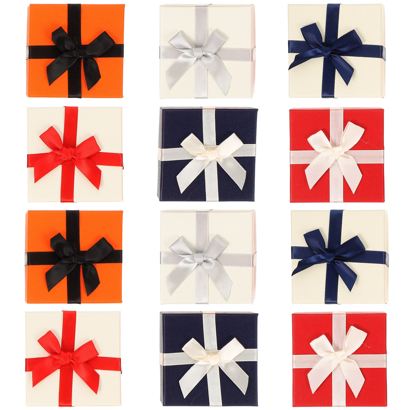 12Pcs Butterfly Knot Jewelry Case Small Ring Box Holder for Rings Earrings Necklace Display Proposal Wedding Ceremony Decorative