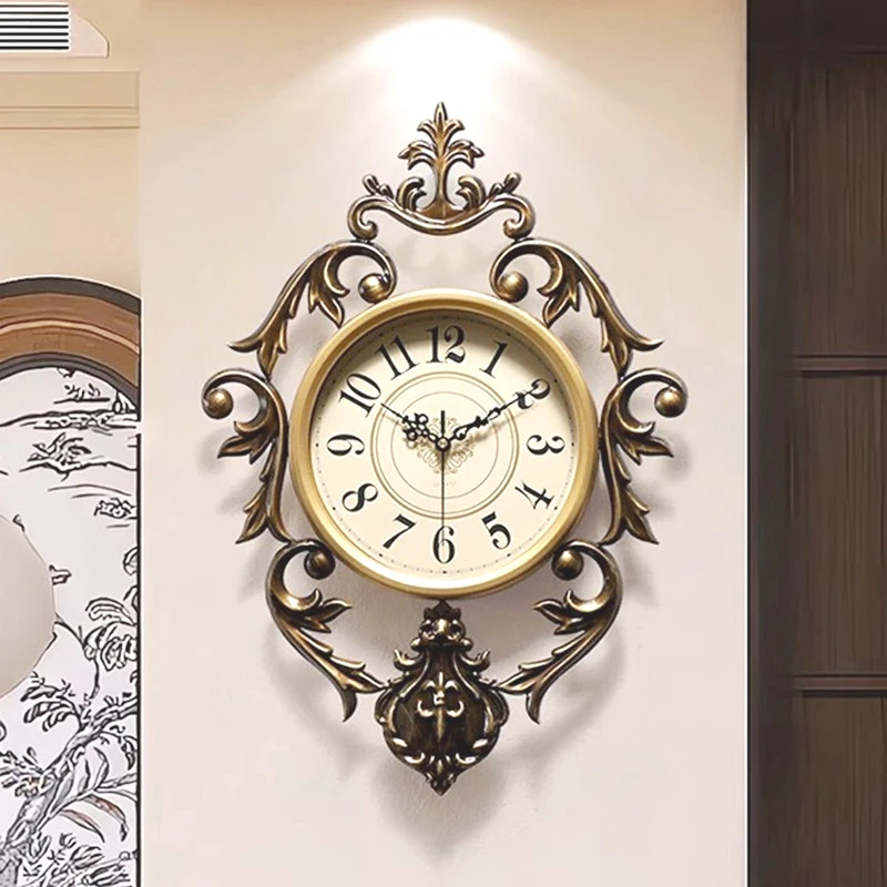 

Wall Clocks Minimalist Modern Luxury Clock Elegant Aesthetic Design Clock Entrance Hall Room Retro Home Decoration HQ430
