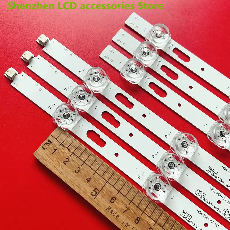 6pcs led streifen für samsung 43 ''ue43tu7097u un43tu8000 ue43tu7100 LM41-00868A BN96-50319A BN96-50320A JL.D430A1330-408AR-M_V02