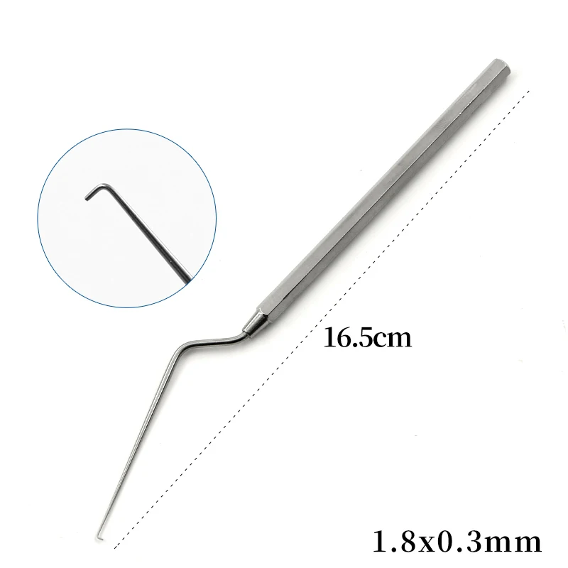 Ceruminous hook Ear-picking tool with hard stainless steel fine-crochet ear-scoop