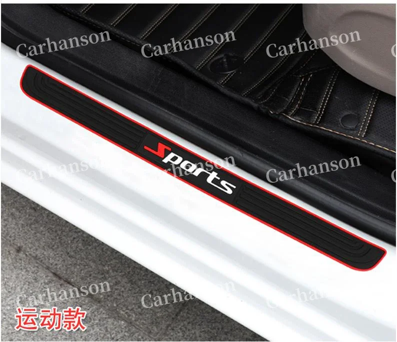 

Car Rubber Pad Trim Protector Sticker For Mazda Nissan Kia Rio Accessories Pedal Styling Scuff Plate Universal Door Sill