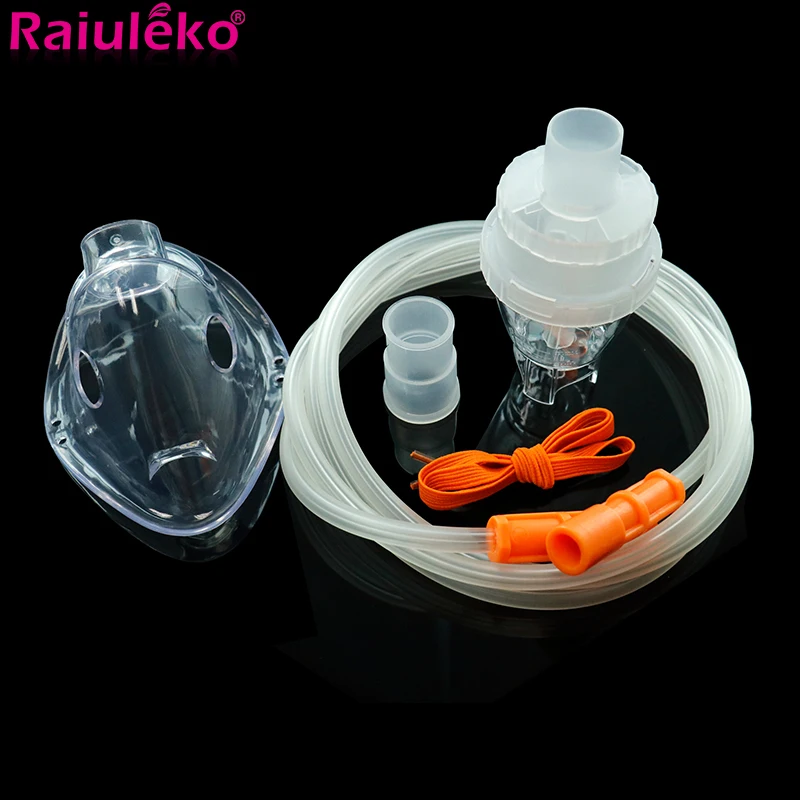 Juego de inhaladores de tubo suave para adultos y niños, Copa nebulizadora de catéter, filtros de máscara, compresor de aire para el hogar familiar,