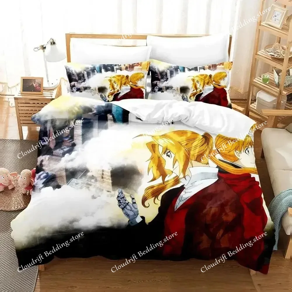 

Fullmetal Alchemist Bedding Set Single Twin Full Queen King Size Bed Set Aldult Kid Bedroom Duvet cover Sets 3D Print Anime Bed