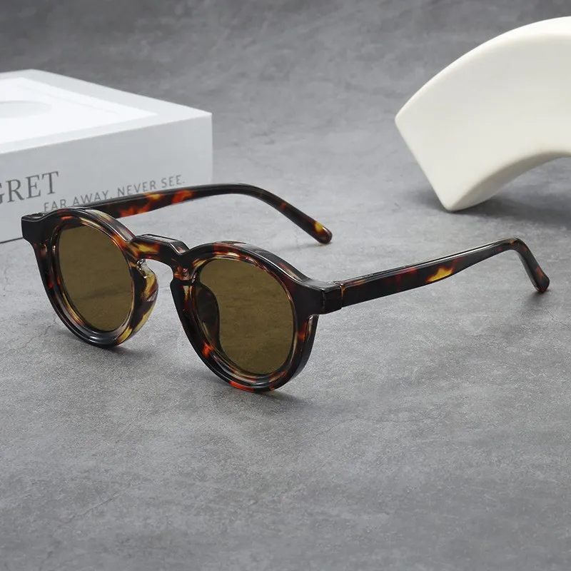 الرجعية إطار صغير مستدير الراقية الرجال والنساء النظارات الشمسية عبر الحدود الاتجاه الجديد UV400 نظارات ظلال مقاومة النظارات الشمسية #3