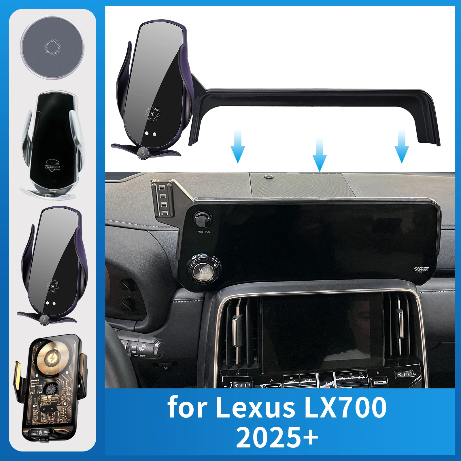 

Car Mobile Phone Holder for Lexus LX700 LX 700 2025 2026 LX700H F SPORT Charging Bracket Navigation Stand Auto Accessories