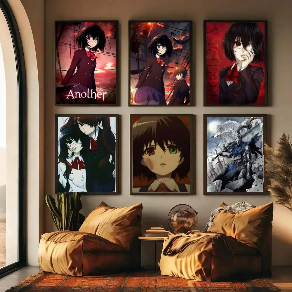 Anime A-Another Poster Self-adhesive Art Waterproof Paper Sticker Coffee House Wall Decor