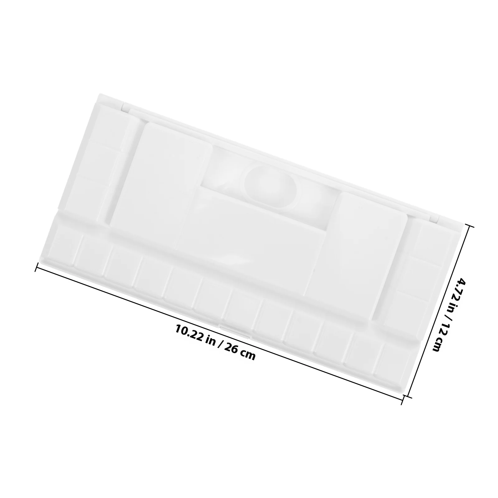 Plastic Watercolor Mixing Box Lightweight Portable Empty Paint Tray For Artists Students Durable Pigment Holder Case