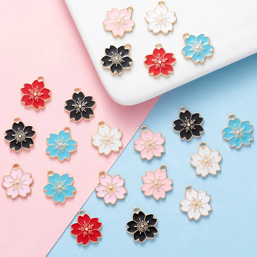 

30 шт./90 шт., подвески для изготовления ювелирных изделий своими руками, эмалированные цветочные подвески из сплава для серег, аксессуары для волос, подвески, принадлежности для рукоделия ручной работы